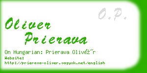 oliver prierava business card